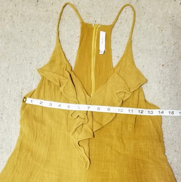 LUSH V-Neck Ruffle Short Romper - Picture 4 of 8